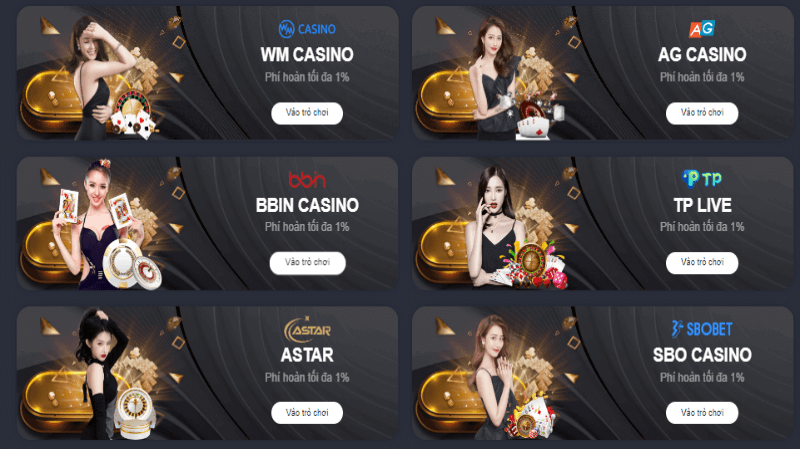 những sảnh casino này cùng với độ chất lượng